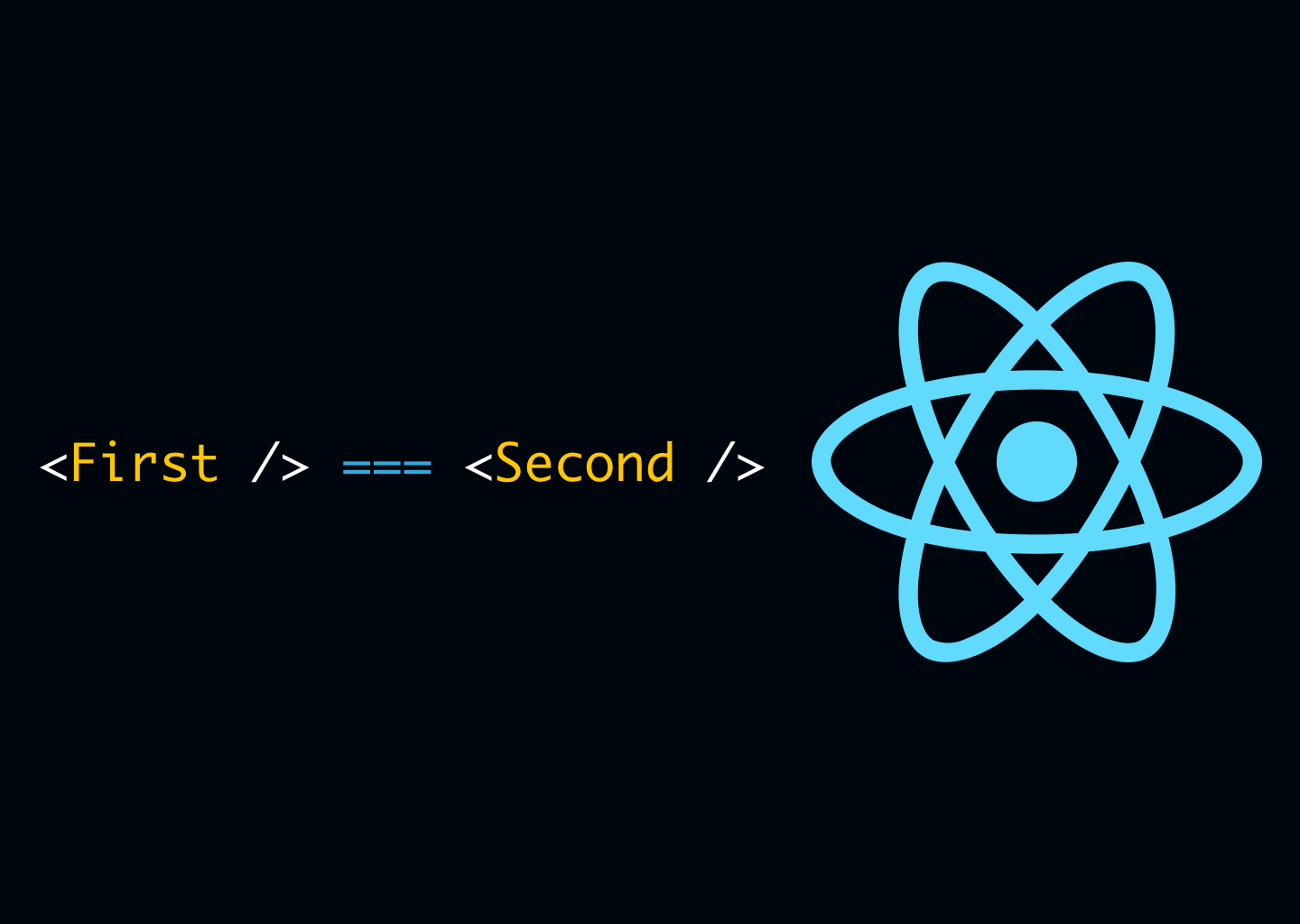 Image of React logo with next to a chunk of react code